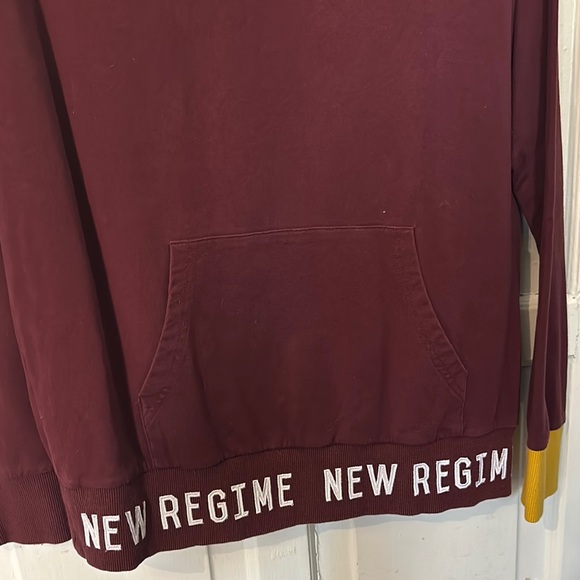 Red Crewneck Sweater with Ribbed Collar - Picture 6 of 16